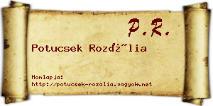 Potucsek Rozália névjegykártya