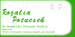 rozalia potucsek business card