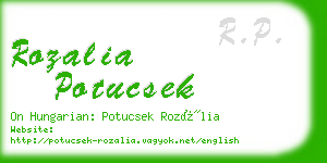 rozalia potucsek business card